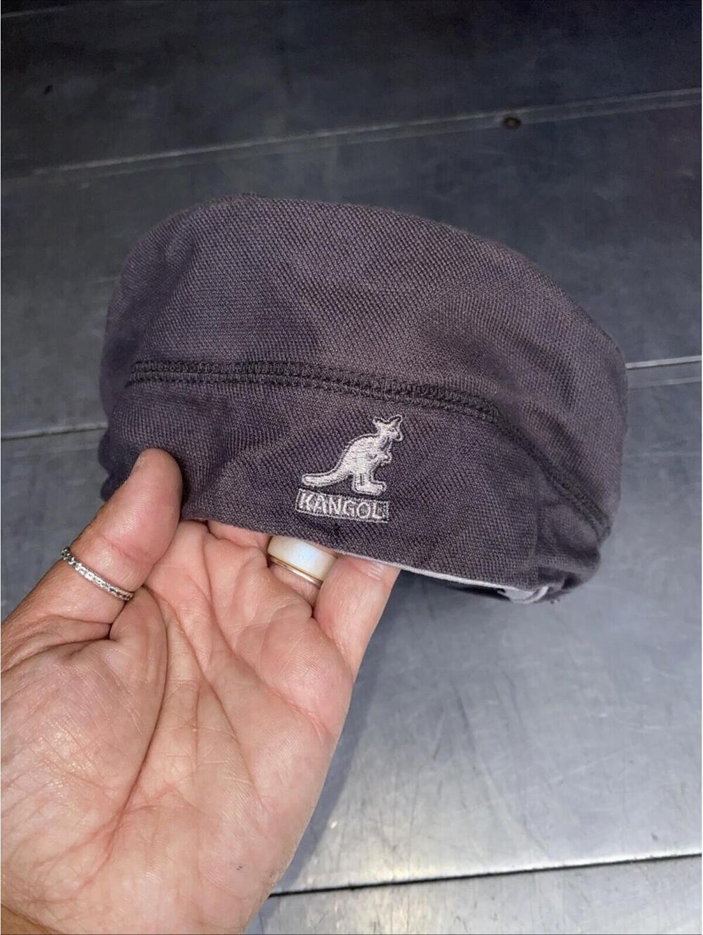 Iconic Vintage Kangol Military 504 Flat Cap Hat gray Peeky Blinder Vibes S/M